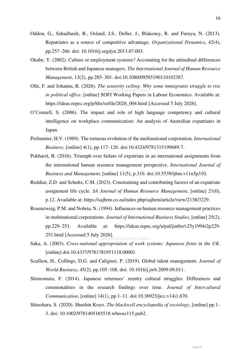 Page 16 of 5OS04 - People management in an international context